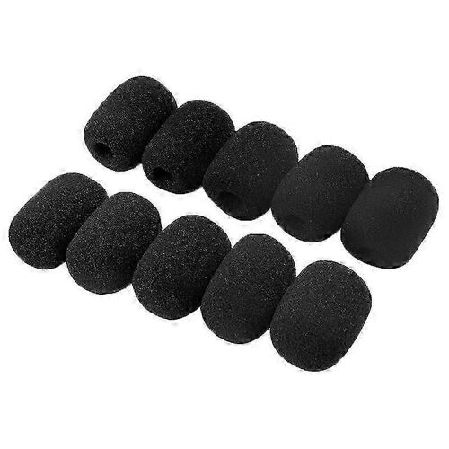 10pcs Microphone Pare-brise Éponge Douce Micro Protecteur Casque Mousse Couvre Remplacement Compatible Réunion Mic Da