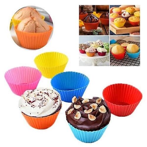 Moules À Muffins En Silicone / Moules À Petits Pains - Paquet De 12 Moules À Pâtisserie Multicolores