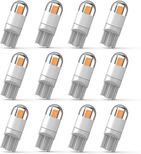 194 Led Ampoule De Voiture 3030 Chipset 2smd T10 194 168 W5w Led Wedge Ampoule 1.5w 12v Plaque D'immatriculation Courtoisie Étape Carte Lumières Coffre Lampe De Dégagement Lig 12pcs