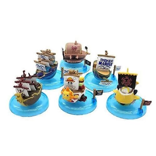 6 Pcs Anime One Piece One Thousand Sunny Pirate Ship Figures Cadeau De Noël