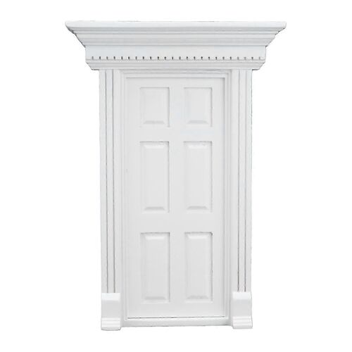 1 :12 Maison de poupée Porte En Bois Exquis Miniature Porte Meubles Modèle Faire semblant JouetWhite