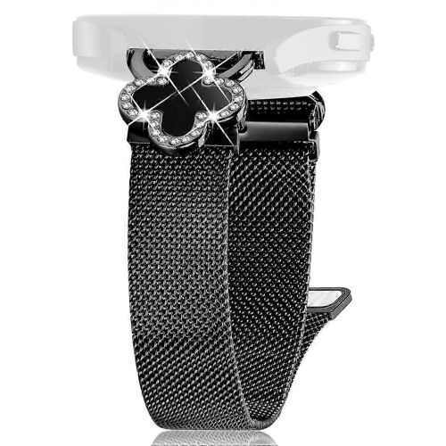 Pour Huami Amazfit Gtr Mini Bracelet De Montre En Acier Inoxydable Bracelet De Trèfle, Taille : S - Noir B