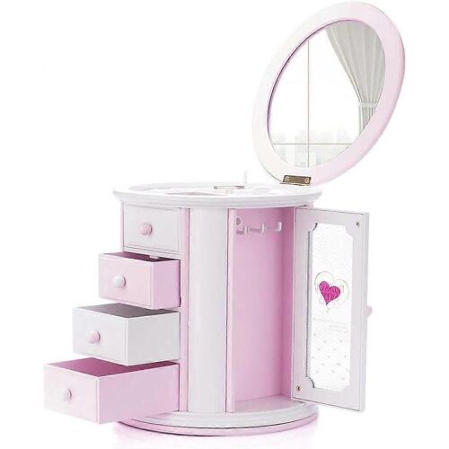 Filles Musical Jewelry Box Collier Rangement Case Femmes Enfants Musique Bijoux Organisateur Boîte Cadeau