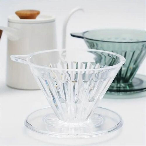 Goutteur à café en plastique Tasse de filtre à café infusé à la main Verser sur le pot de partage de café 2-4 tasses Extraction optimale de la saveur A