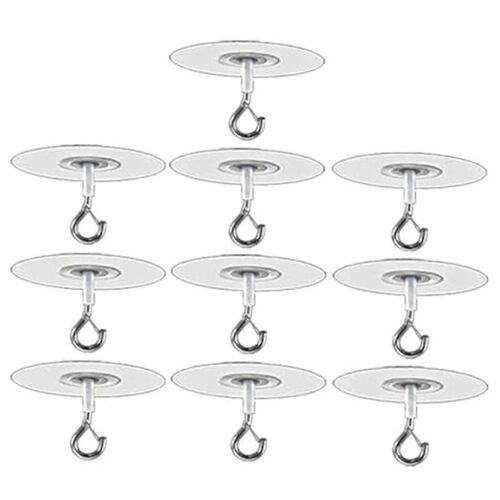 10 Pcs Crochets De Plafond Adhésifs Pour La Surface De Mur De Plafond Texturé En Béton De Pop-Corn, Pas De Perçage Self A