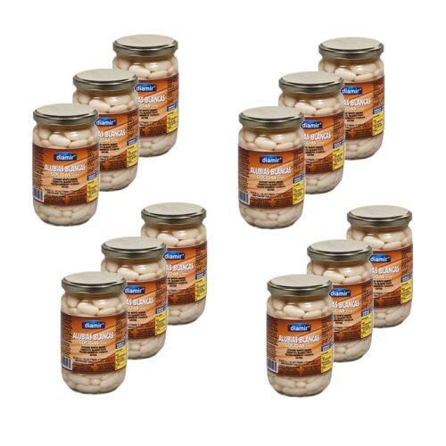 Lot 12x Haricot Blanc Naturel - Pot 290g