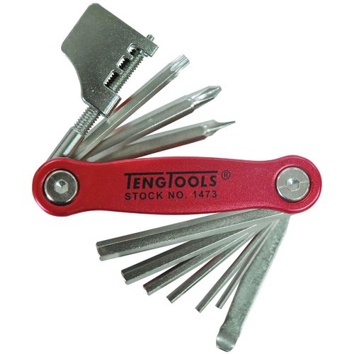 Clé vélo pl/ph/pz/tx/hex 11 pcs Teng Tools 1473