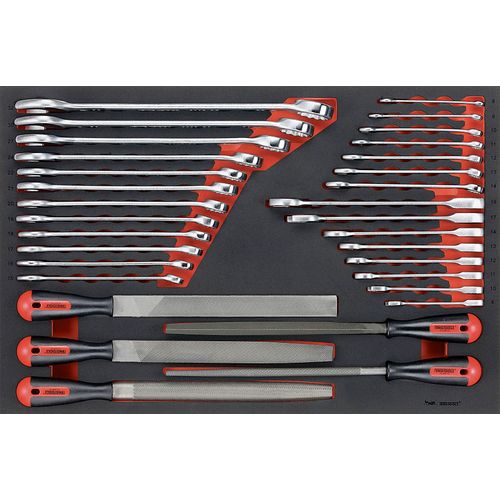 Jeu de clés et limes Foam4x4 tray 8- 32mm 32 pièces Teng Tools TTEX32