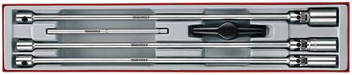 Set de douilles bougie poignée en T TTX-4 tray 3/8 5 pièces Teng Tools TTXTB05