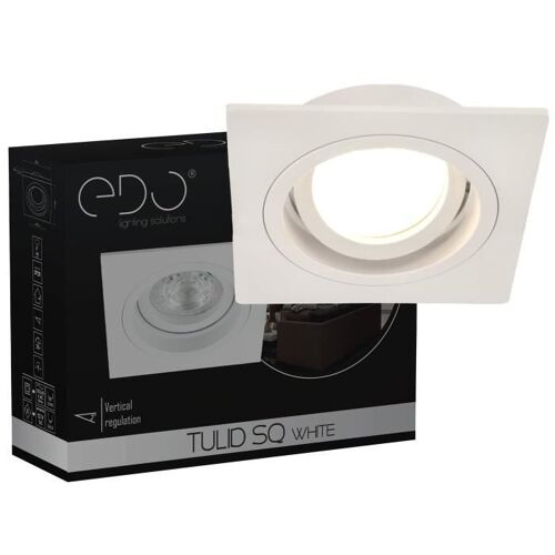 Spot de plafond encastrable TULID SQ White IP20 carré blanc EDO777327 EDO