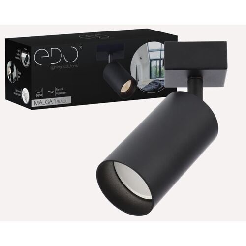 Spot de plafond en saillie MALGA 1 BLACK 1x GU10 noir EDO