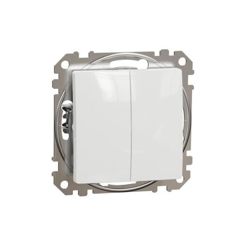 Interrupteur va-et-vient double blanc - SCHNEIDER ELECTRIC - Sedna Design SDD111108 - 2300 W - Brillant - IP20