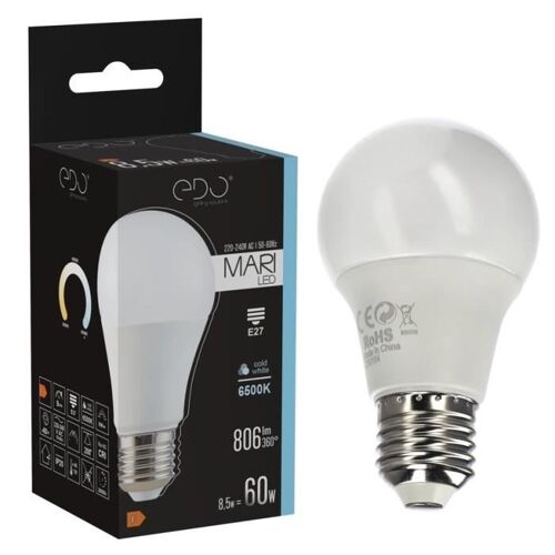 Ampoule Led Mari E27 8,5w 6500k Blanc Froid 806lm Edo Solutions