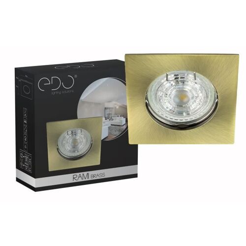 Spot de plafond encastrable RAMI Brass IP20 carré laiton EDO777318 EDO