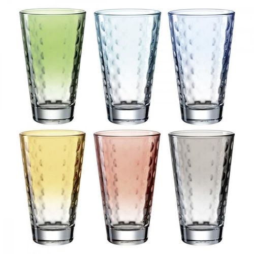Lot De 6 Verres Colorés 300ml - Leonardo - Multicolore -