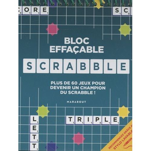 Bloc Effaçable Scrabble - Avec Un Stylo Lavable !