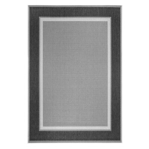 Tapis Salon Grato Gris 200x290 En Polypropylène Doux Et Soyeux