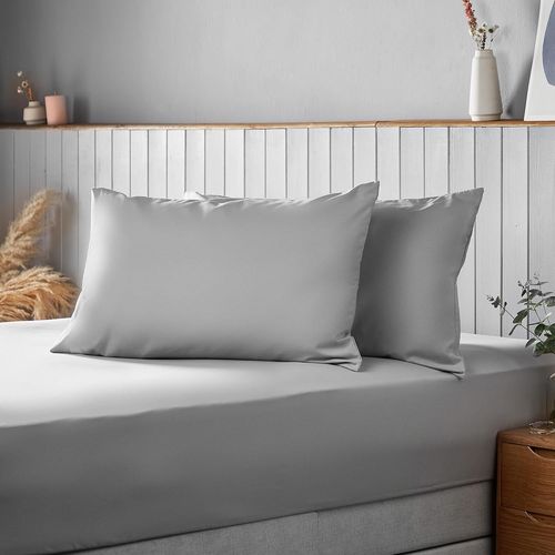 Kalanka-Lot De 2 Taies D'oreiller Ultra Douces Et Confortables - Gris Tourterelle - Entretien Facile - Housse De Couette - Lavable En Machine - Taille Standard (74 X 48 Cm)