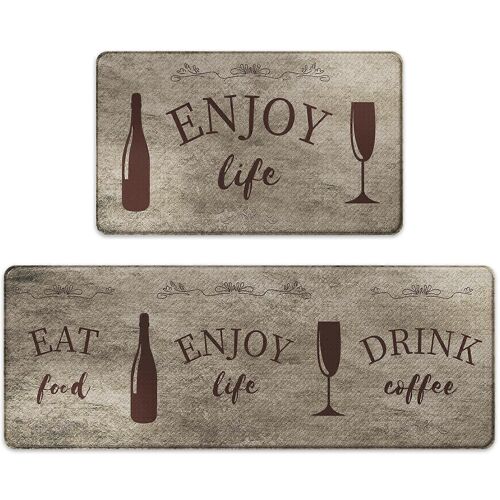 [Produit Jingke] Tapis De Cuisine Jsk-Km01 Style De Bouteille De Vin Brun Style De Bouteille De Vin Brun