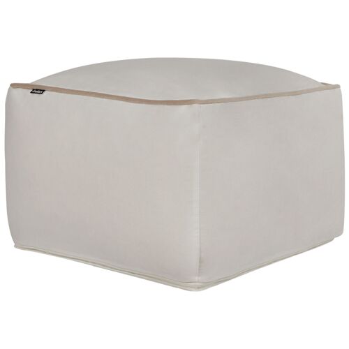 Pouf DAREYN Beige clair Velours
