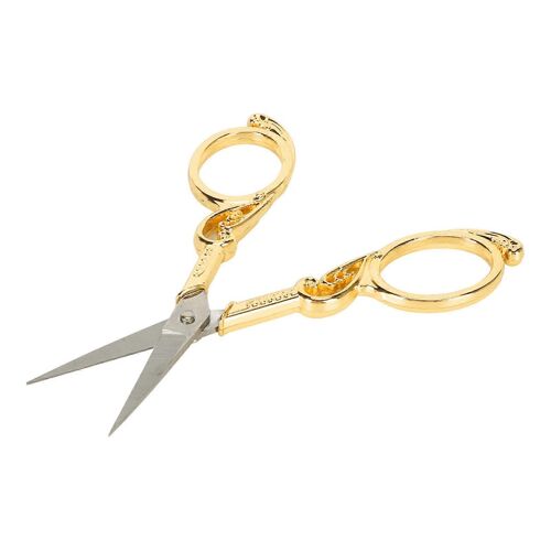 Ciseaux Vintage En Acier Inoxydable Sculpté Poignée Effort Économie Multifonction Artisanat Ciseaux Pour Broderie Artisanat Art Couleur Or
