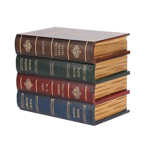 Vintage Simulation Livre Forme Boîte De Rangement Bijoux Conteneur Titulaire Décoration (Grande Taille)