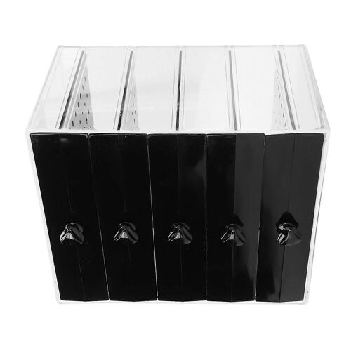 Boucle D'oreille Cintre Boîte 5 Tiroir Vertical Transparent Anti-Poussière Acrylique Bijoux Présentoir Pour Collier Bracelet