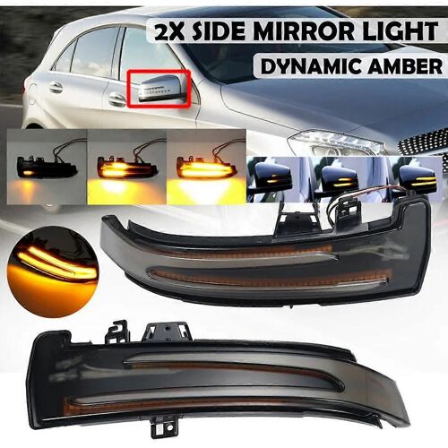 Paire De Clignotants De Rétroviseurs Latéraux Dynamiques À Led Compatibles Avec Mercedes Benz W204 W212 &12304black &12305 (Noir, Jaune)