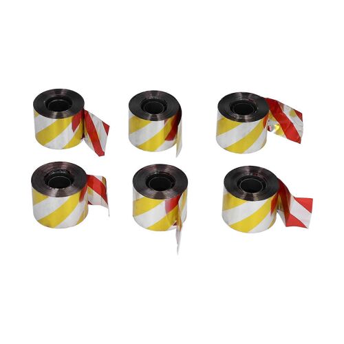 6PCS Oiseau Dissuasif Réfléchissant Effarouchement Bande Oiseau Répulsif Ruban pour Verger Fournitures Argent Rouge + Argent Jaune