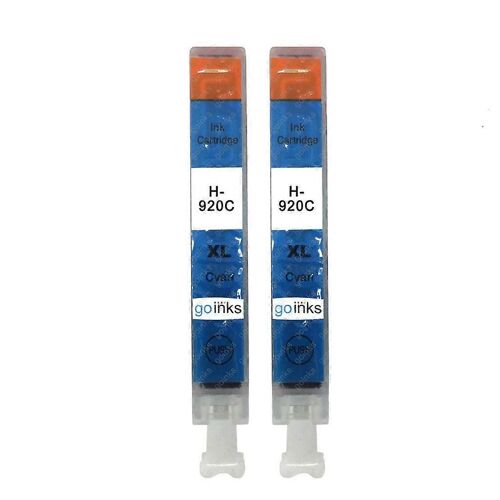 2 cartouches d'encre d'imprimante HP 920C compatibles Cyan (HP920XL)