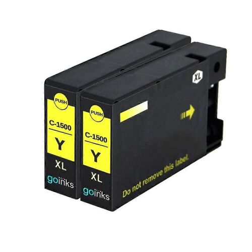2 cartouches d'encre jaune pour remplacer Canon IGI-1500XLY Compatible/non-OEM de Go Inks