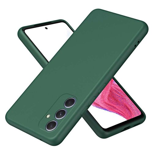 Coque Pour Samsung Galaxy A55 5g - Housse Etui Silicone Gel Fine + Verre Trempe - Vert