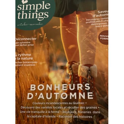Simple Things 59 Octobre-Novembre 2023. Bonheurs D’Automne. Saveurs D’Automne. Déconnecter Bain Sylvestre Pour Lâcher Prise. Au Rythme De La Nature. Planches Botaniques Librement Inspirées.