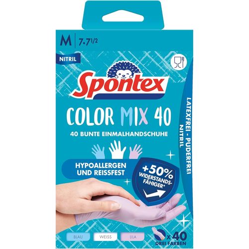 Kalanka-Color Mix Lot De 40 Gants Jetables En Nitrile Sans Latex Et Sans Poudre Taille M