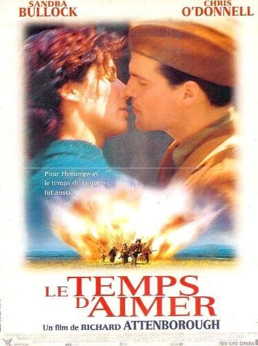 Le Temps D'aimer - Affiche Originale De Cinéma - Format 40x60 Cm - De Richard Attenborough Avec Sandra Bullock, Chris O'donnell, Mackenzie Astin, Emilio Bonucci, Ingrid Lacey - Année 1996