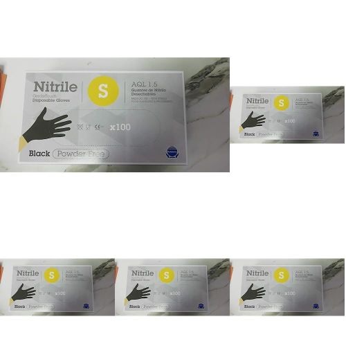 Kalanka-Touche De Douceur 0644 Gants Jetables En Nitrile, Taille S, Noir (Lot De 5)