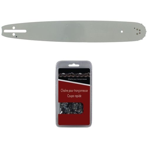 Guide 40 cm (16 pouces) + chaîne 66 maillons - Compatible tronçonneuses HUSQVARNA