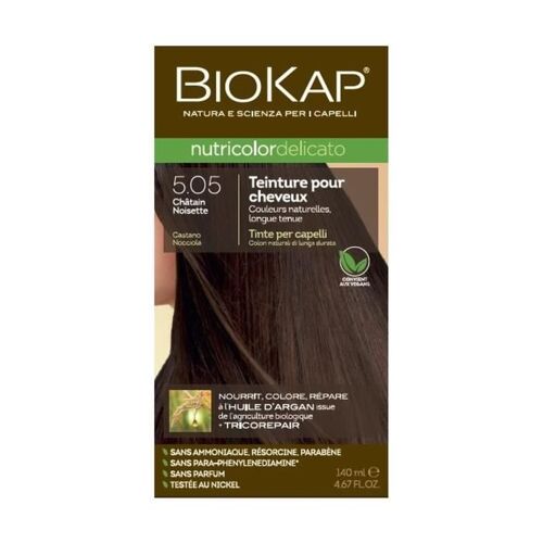 Biokap Nutricolor Delicato Teinture Pour Cheveux 5.05 Châtain Noisette 140ml 