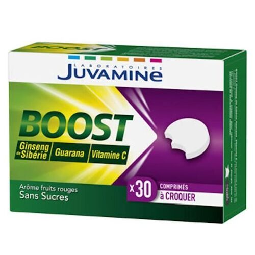 Juvamine Boost Vitamine C Ginseng Guarana 30 Comprimés À Croquer 