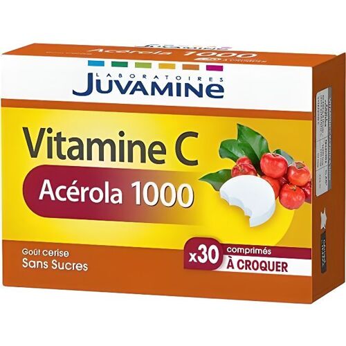 Juvamine Vitamine C Acérola 1000 30 Comprimés À Croquer 