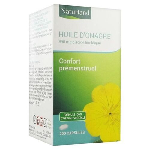 Naturland Huile D'onagre 200 Capsules 