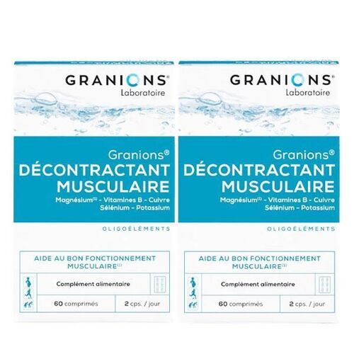 Granions Décontractant Musculaire Lot De 2 X 60 Comprimés 