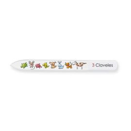 3 Claveles Bébé Lime En Verre 9cm Multicolore
