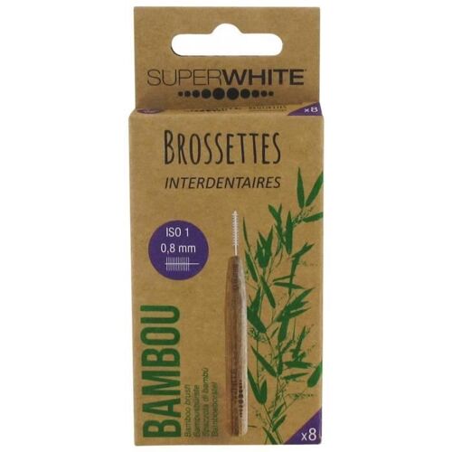 -Superwhite Interdentaires Sw Brossettes Bambou Boite 8 X 0,9 Mm (Taille : Iso 1 0,8 Mm) 
