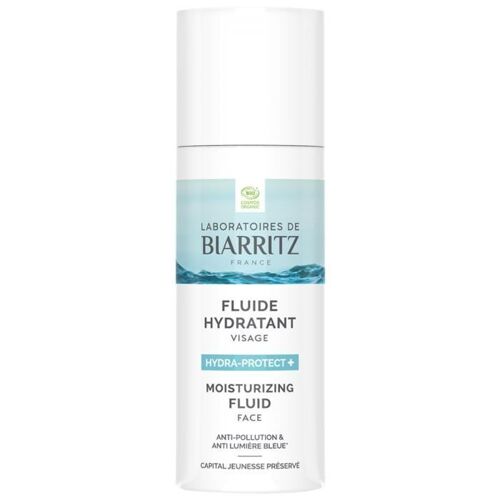 Fluide Hydratant Visage - Laboratoire De Biarritz - 50 Ml - Certifié Bio - Sans Parabène - Texture Fluide 