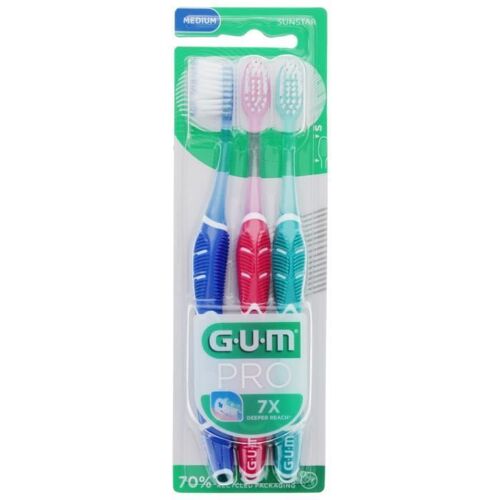 Gum Pro Brosse À Dents Medium 3 Brosses 