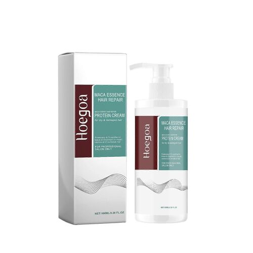 Hoegoa Kératine Sans Rinçage Revitalisant Capillaire Réparation Fourchette Endommagée Noué Maniaque Hydratant Racine De Cheveux Lustre Naturel 