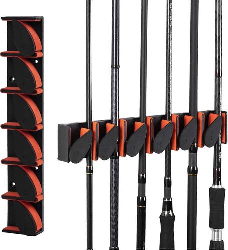 1 Pièce Porte-Canne À Pêche Mural Porte-Canne À Pêche Vertical Le Porte-Canne À Pêche Peut Contenir Jusqu¿À 6 Cannes Ou Combos Porte-Canne À Pêche Pour Le Stockage Convient À La Plupart Des R