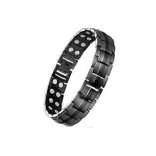 Bracelet De Thérapie Magnétique Ultra Fort - Soulagement De La Douleur Arthritique Et Canal Carpien Bracelets Magnétiques Pour Hommes - Longueur Ajustable (Noir)
