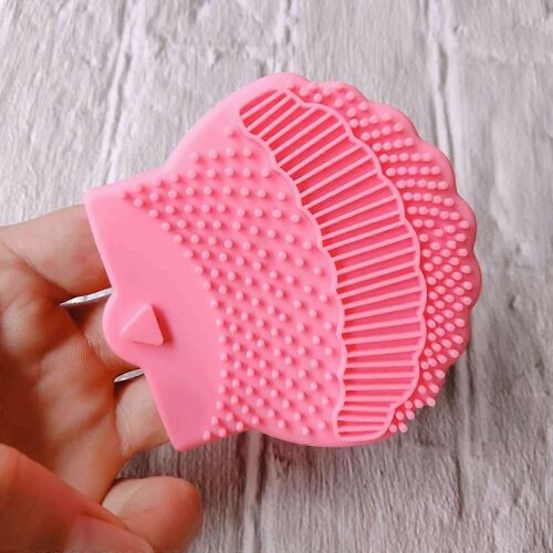 (Rose) Maquillage En Silicone - Portable Fard À Paupières, Sourcils, Tampon De Nettoyage Eyeliner